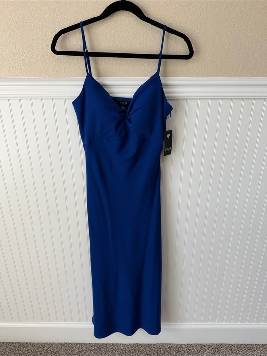 Guess Dresses & Skirts - NWT Guess Royal Blue sleek Spaghetti-Strap Size 6  Midi Dress